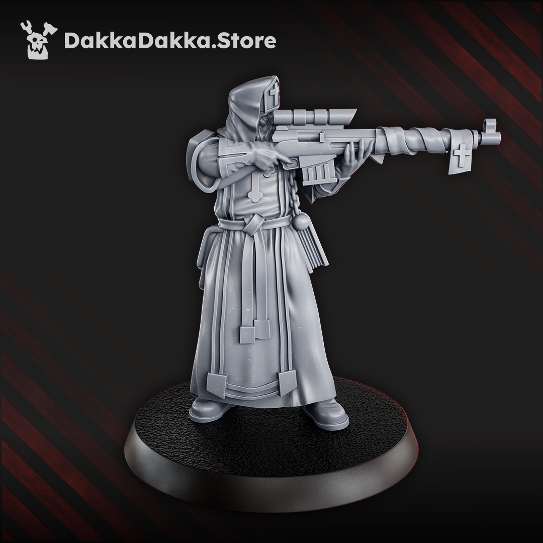Sniper Priest - 2 variations -  New Antioch -  Perfect for Trench Crusade Tabletop Game - Steel Union -