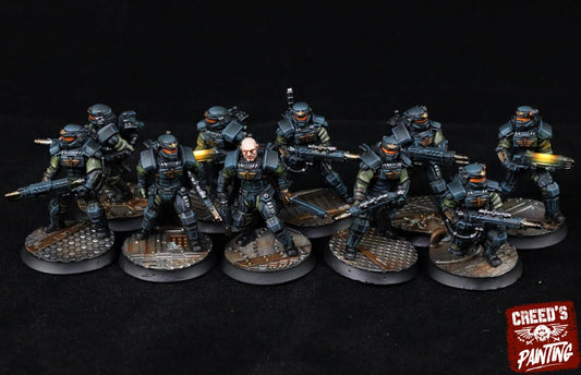 10 x Rundsgaard Creed Squad - Heavy Infantry of the Imperial Regiment Guard Militarum Astra - Cadia Proxy