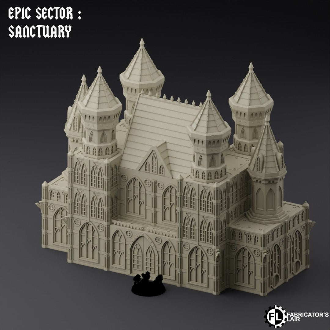Ruined City Large Building Scatter Terrain - Epic Scale - Imperialis Legions - Titanicus