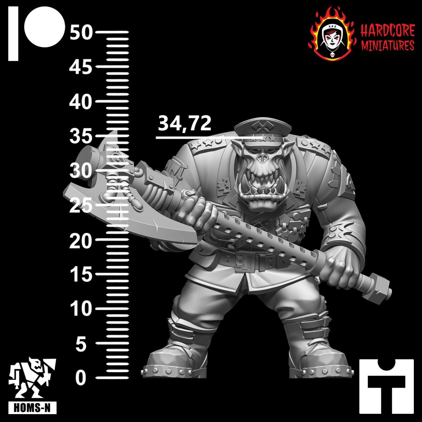 Brit Orcs Noble Officer - Hardcore Miniatures - Modular Ork Boyz