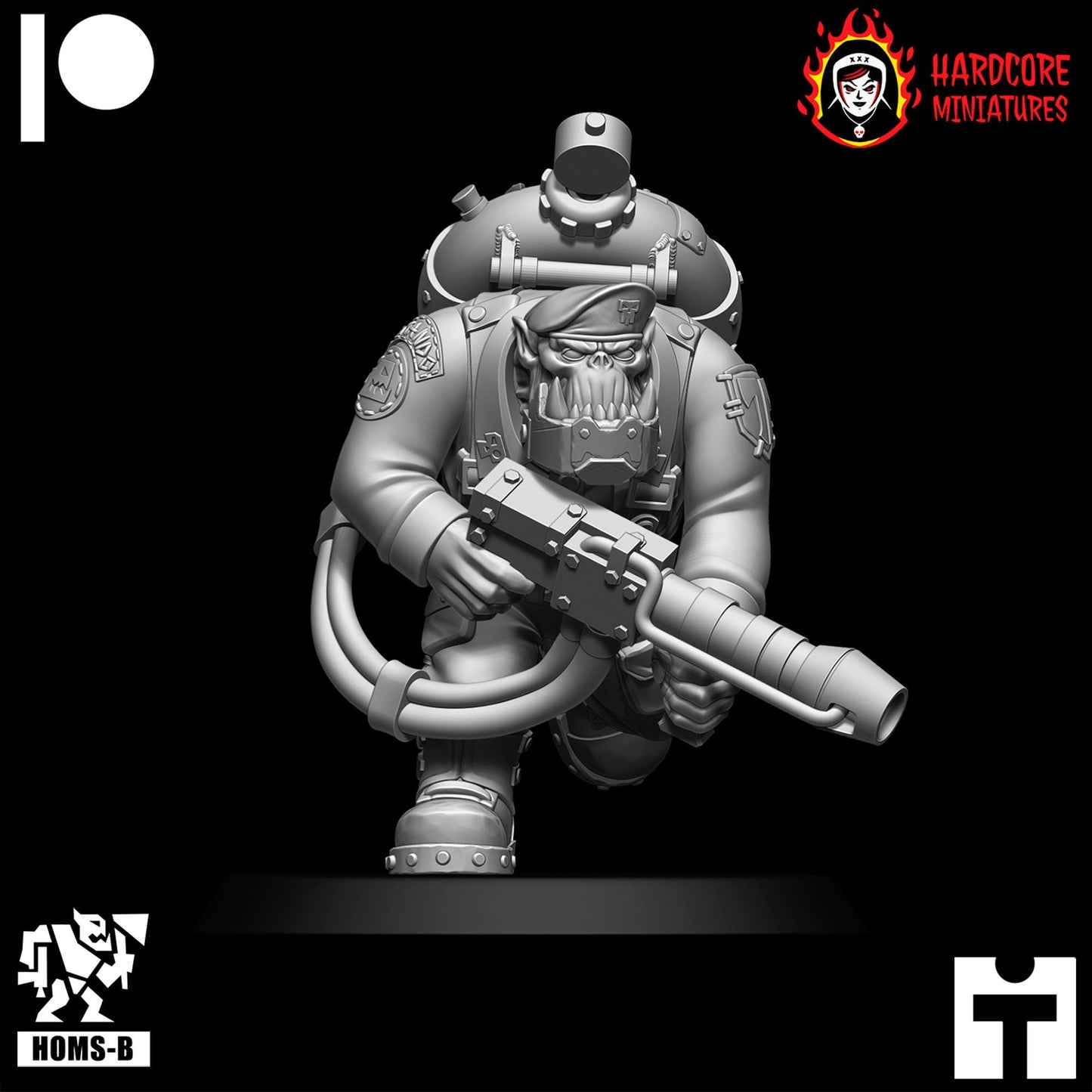 Space Brit Orcs Kommandoz Special Weapons - Hardcore Miniatures - Modular Ork Boyz