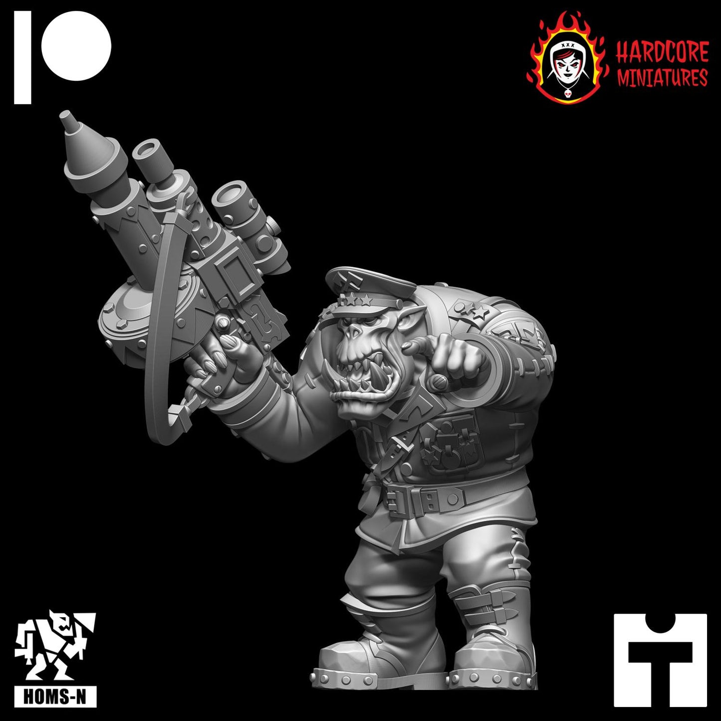 Brit Orcs Noble Officer - Hardcore Miniatures - Modular Ork Boyz
