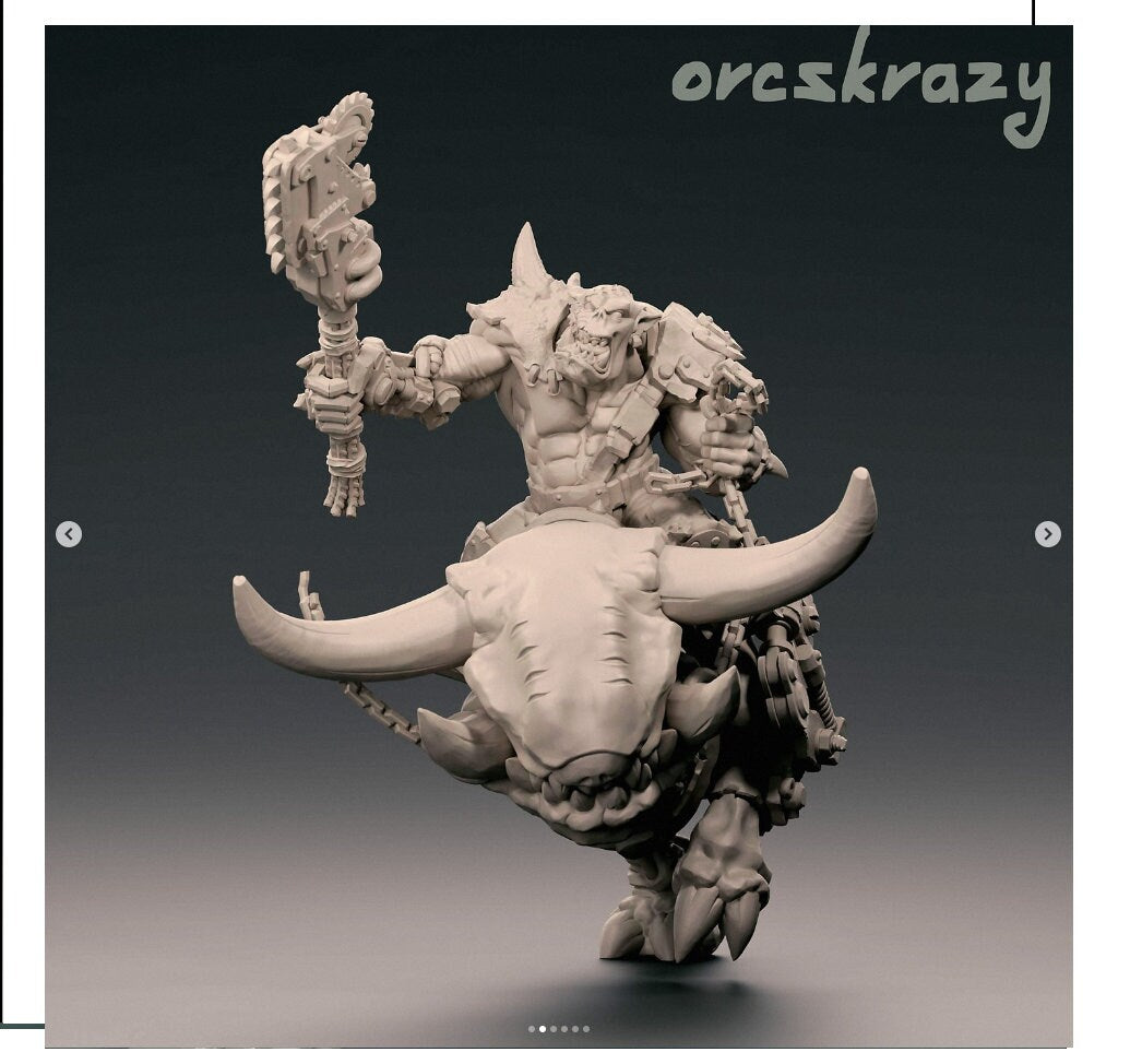 Ork Beastboss - Bull Squig Riding Slugga - OrksCrazy