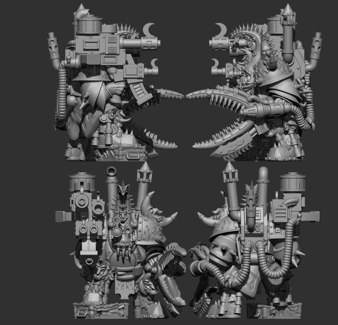 Nazdread - Orc Warboss - Sci-Fi Orks - Trollett Orc Ork Boy Model