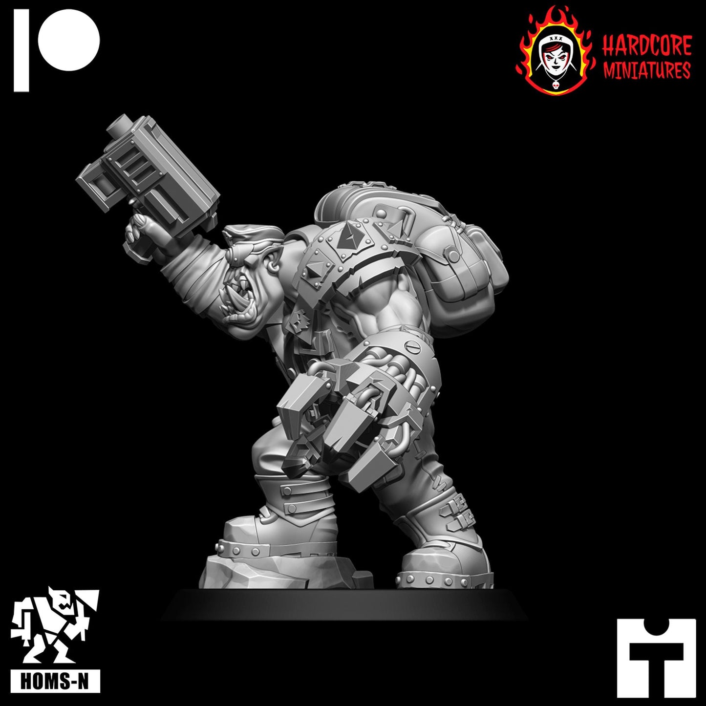 Brit Orcs Noble Big Officer - Hardcore Miniatures - Modular Ork Boyz