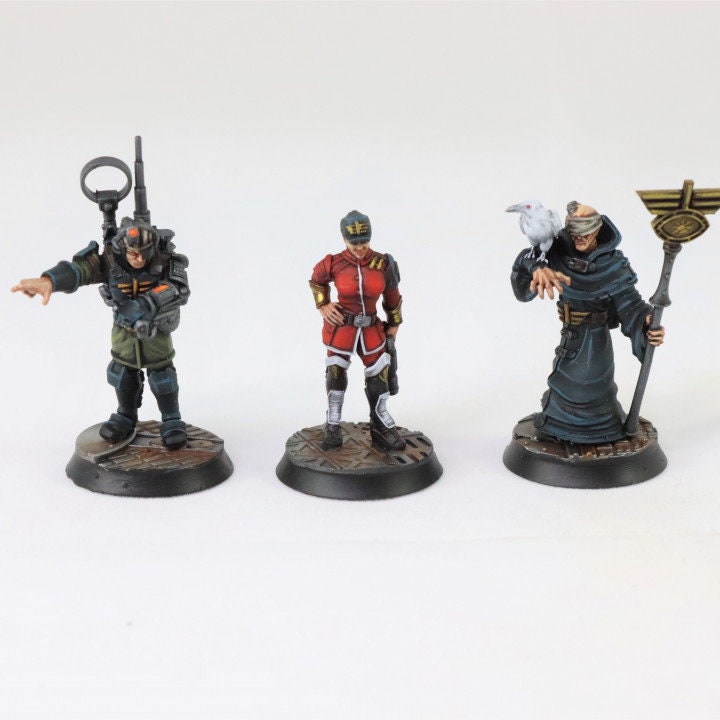 3 x Rundsgaard Command Squad - Psyker, General, Vox of the Imperial Regiment Mechanicus Guard Militarum Astra