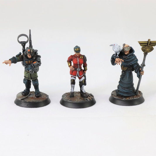 3 x Rundsgaard Command Squad - Psyker, General, Vox of the Imperial Regiment Mechanicus Guard Militarum Astra