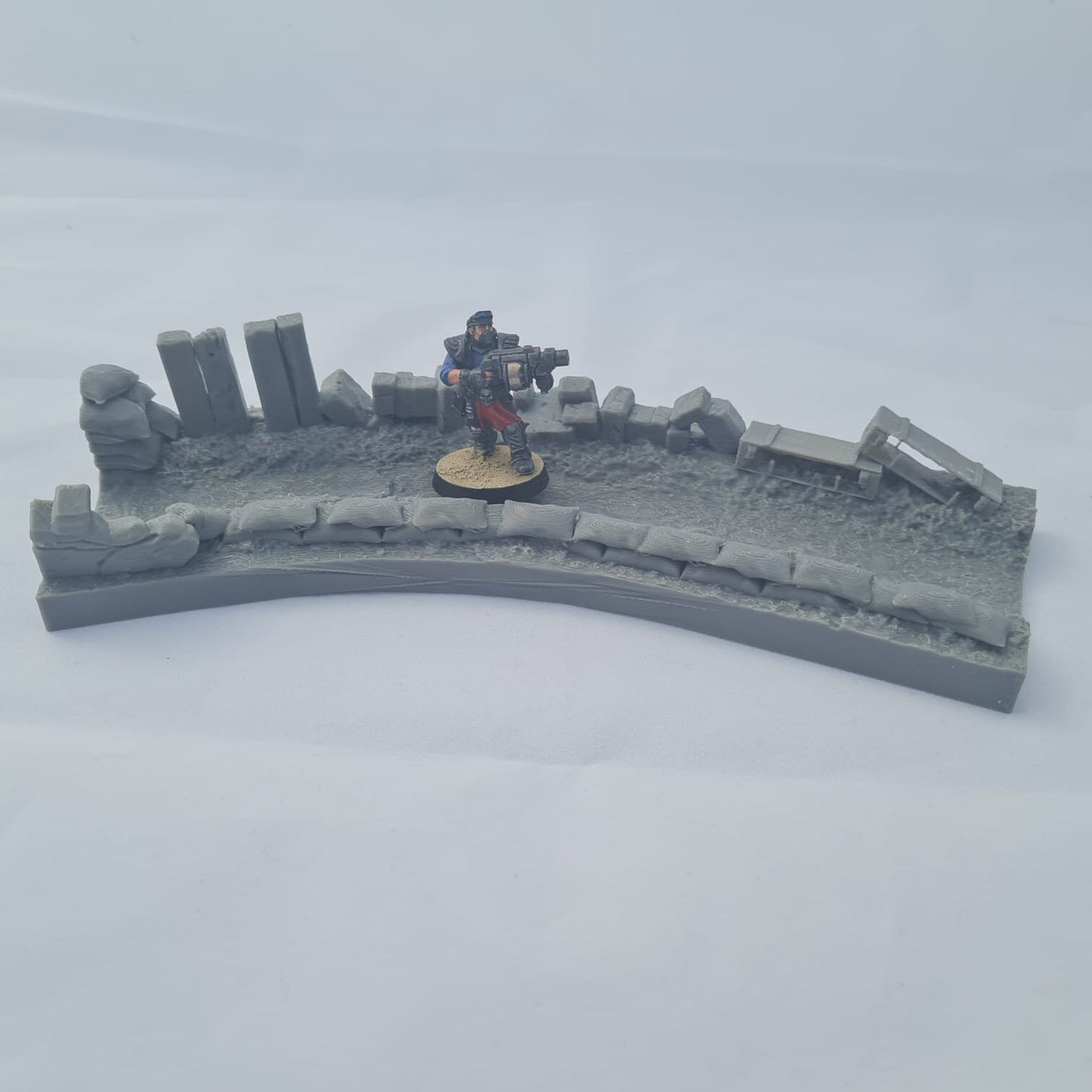 Light Trench Run Through - Terrain - Tabletop Industrial Miniature Wargaming Terrain for Warhammer 40k, Necromunda, Kill Team, Bolt Action