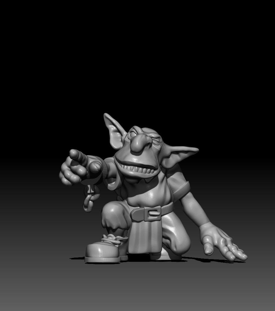 Mekboy and 6 Runts! - Trollett Miniature - Orks mek boy miniature and 6 grots!