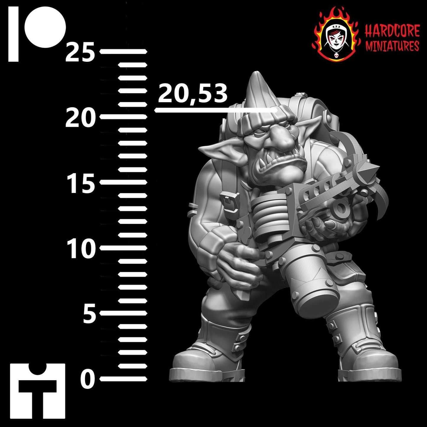 Brit Ork Kommando Squad - Hardcore Miniatures - Modular Ork Boyz