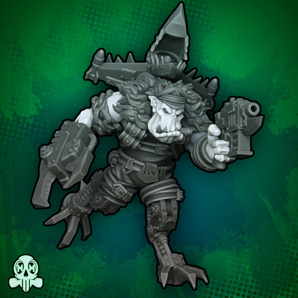 5 x Orkaz Ork Orc Boyz Big Tootha - Boyz that Fly through the Storm - Jetpacks - Orc Jetpack Boys Modular Kit - Malicious Minis