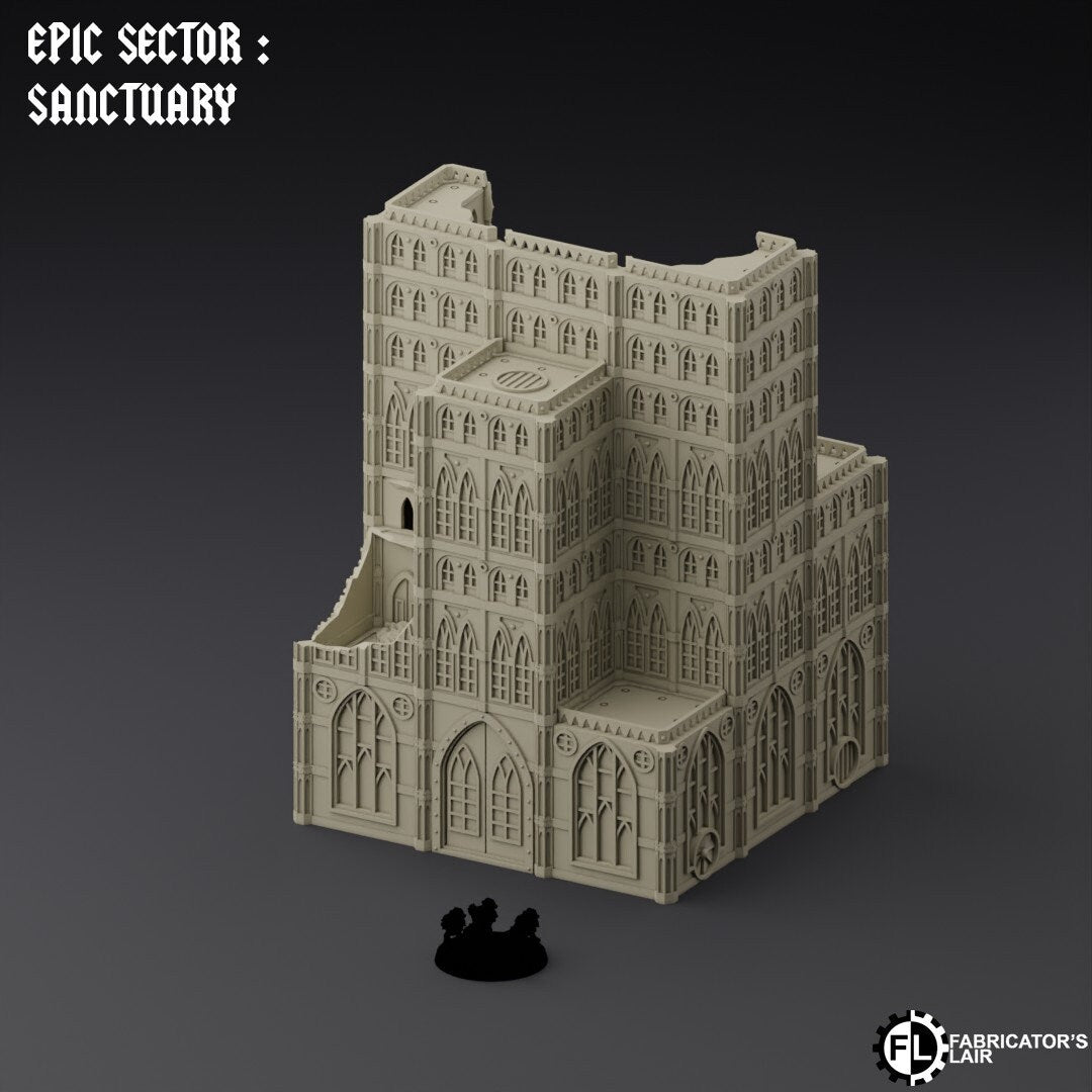 Ruined City Large Building Scatter Terrain - Epic Scale - Imperialis Legions - Titanicus