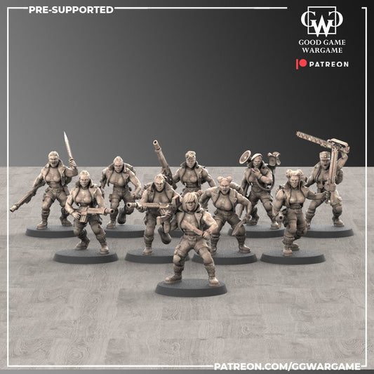 10 x Female Jungle Warriors of the Imperial Division Guard