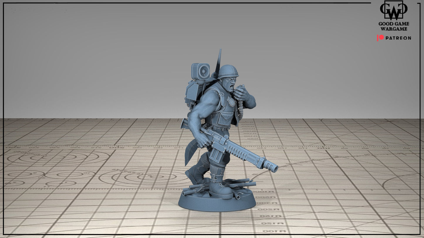 10 x HQ - Head Quarters Imperial Jungle Fighters of the Warrior Guard Division- Patrol Combat Korps Assembled