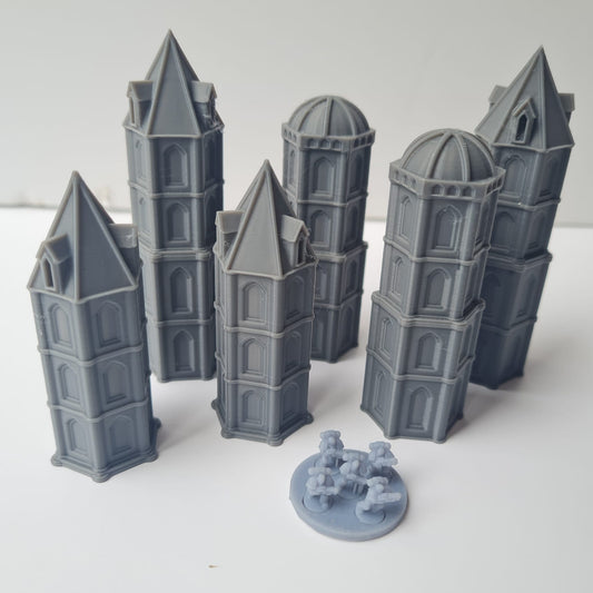 6 x Epic Spires Small Scatter Terrain - Epic Scale -