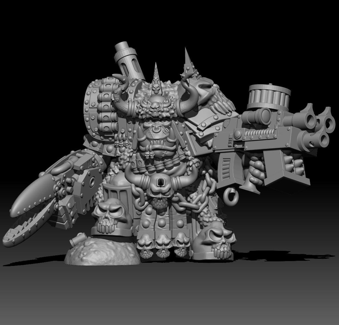 The Prophet Ghaz- Orc Warboss - Sci-Fi Orks - Trollett Orc Ork Boy Model