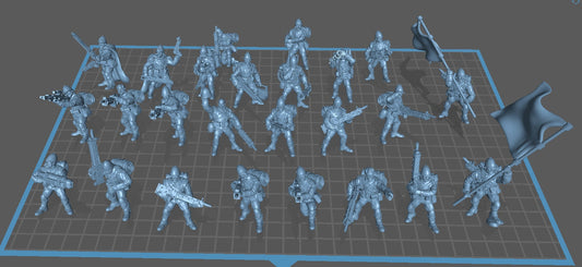 25 x Colonial Warriors of the Imperial Praetorian Division Guard - Heavy Weapons - Infantry