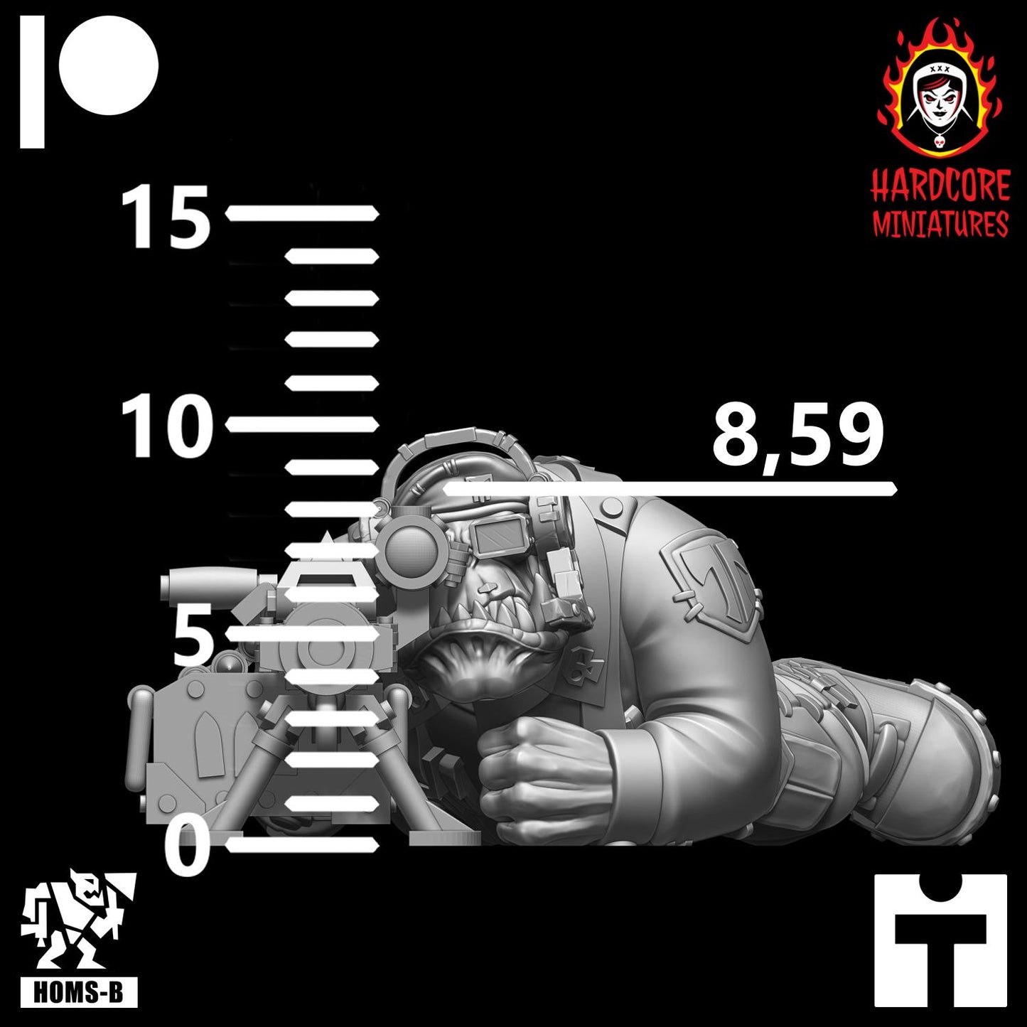 Space Orcs Kommandoz Sniper - Hardcore Miniatures - Modular Ork Boyz