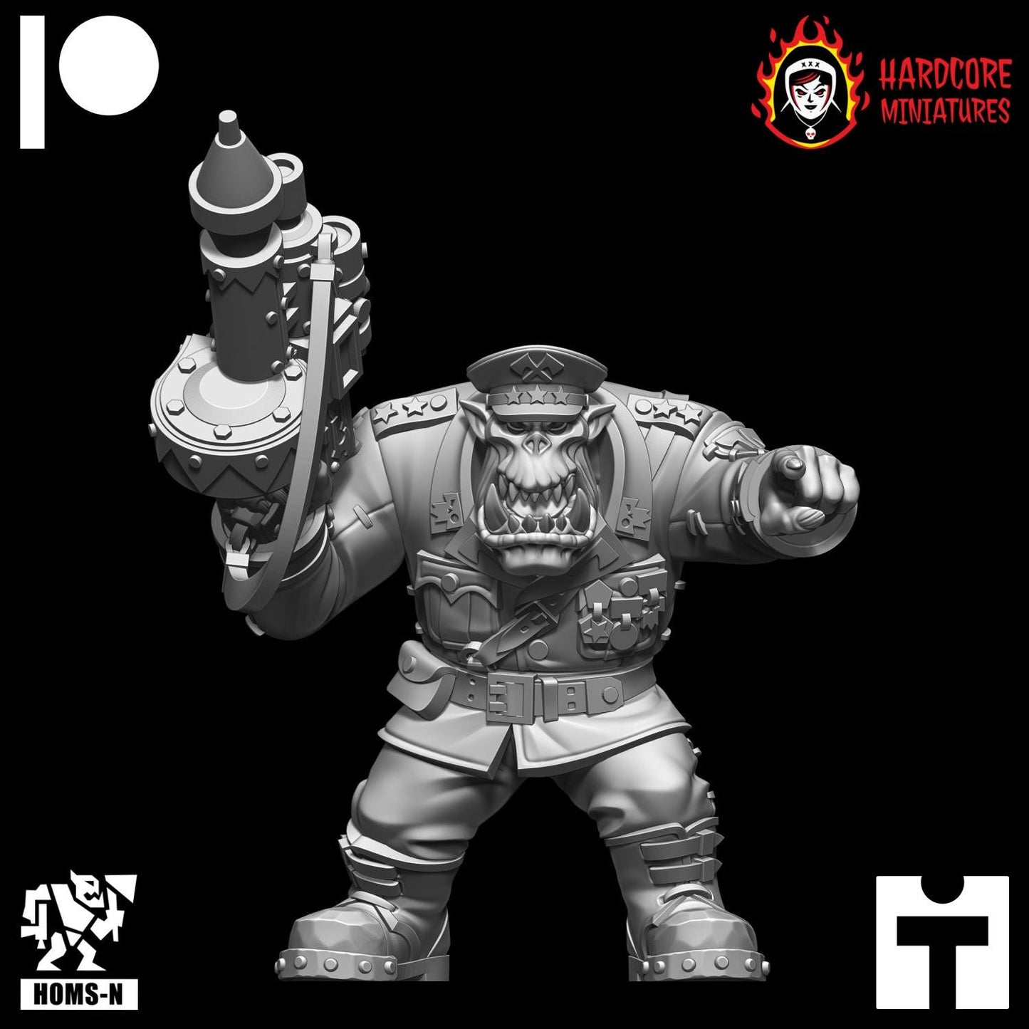 Brit Orcs Noble Officer - Hardcore Miniatures - Modular Ork Boyz