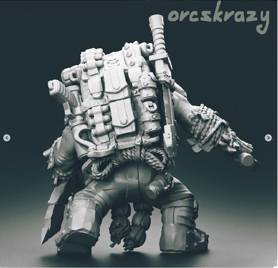 Solder Ork Ninja Snagga - OrksCrazy - Orkaz Orcs Gobbo