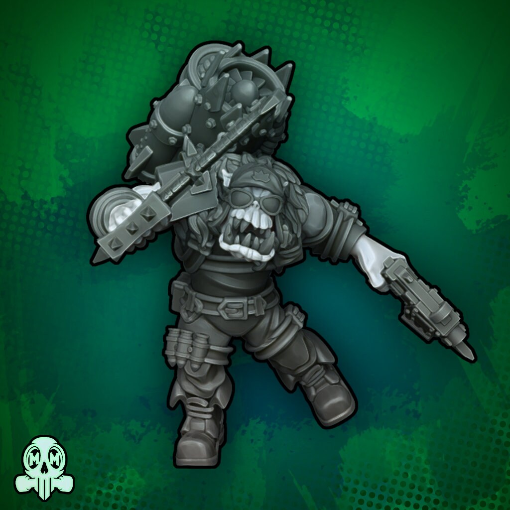 5 x Orkaz Ork Orc Boyz Big Tootha - Boyz that Fly through the Storm - Jetpacks - Orc Jetpack Boys Modular Kit - Malicious Minis