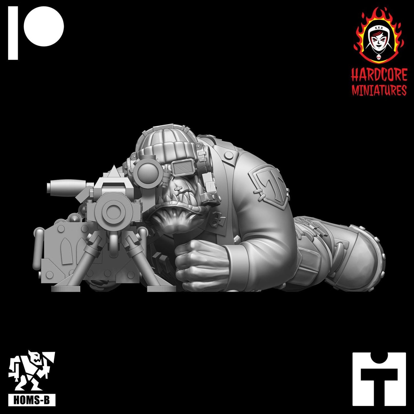 Space Orcs Kommandoz Sniper - Hardcore Miniatures - Modular Ork Boyz