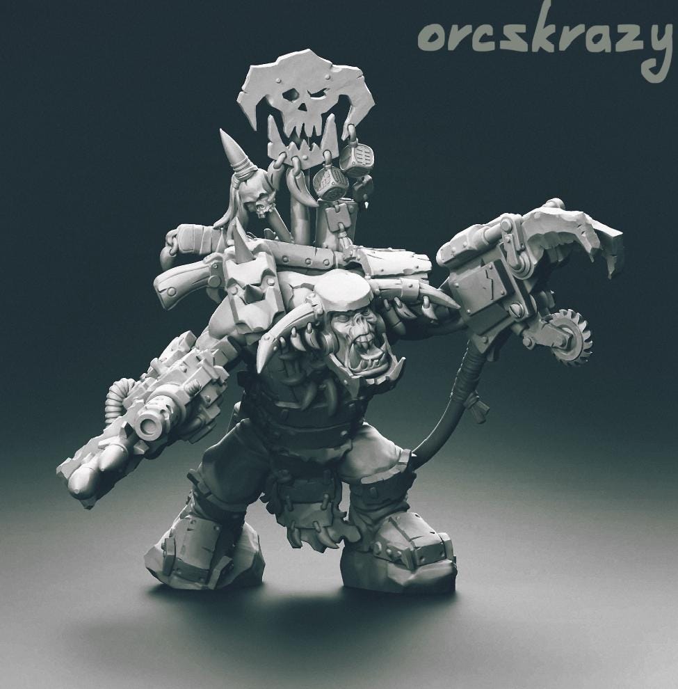 Ork Warboss with Claw - Sci-Fi Orks - Orc Boy - OrcsKrazy