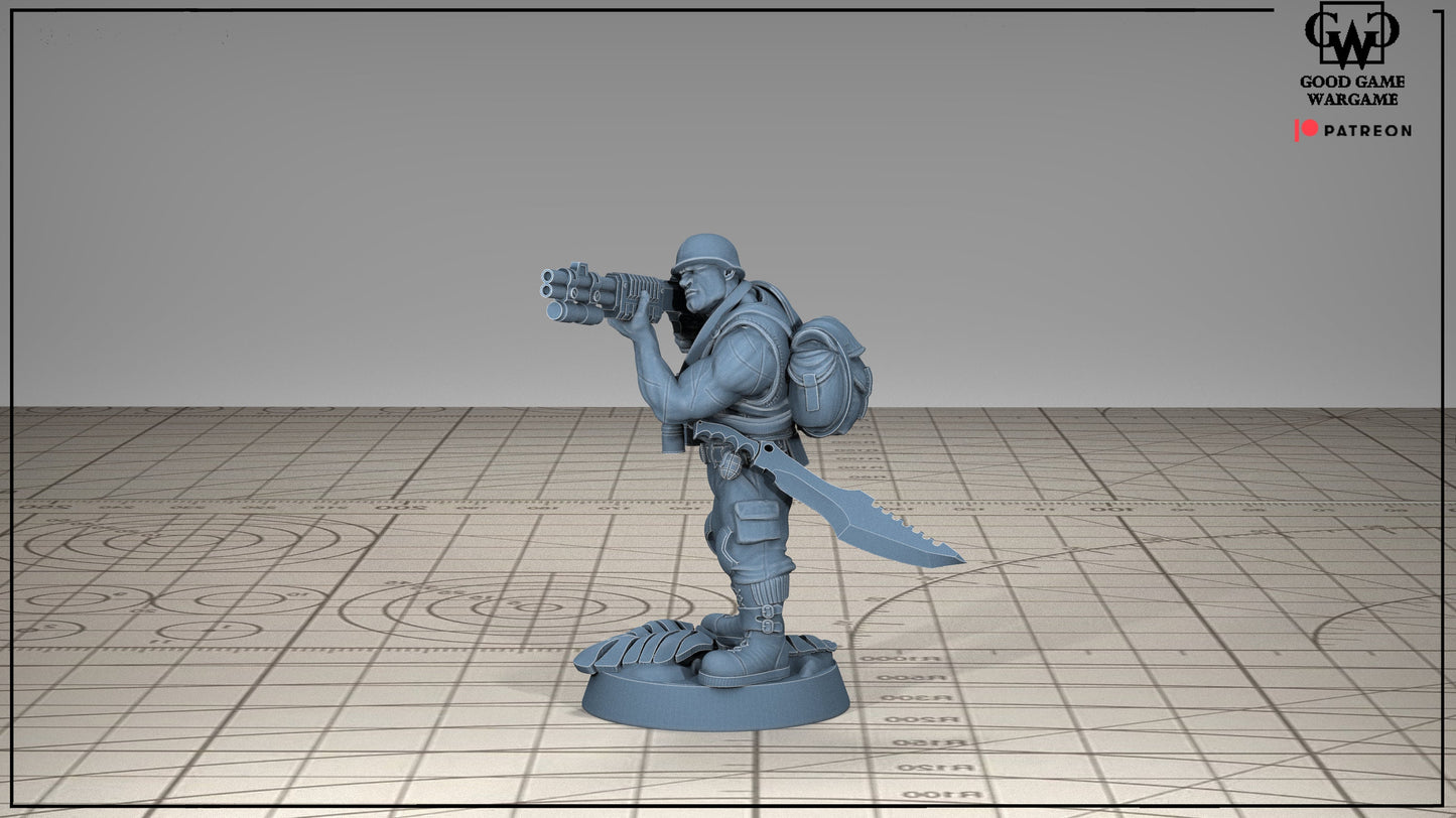 10 x HQ - Head Quarters Imperial Jungle Fighters of the Warrior Guard Division- Patrol Combat Korps Assembled