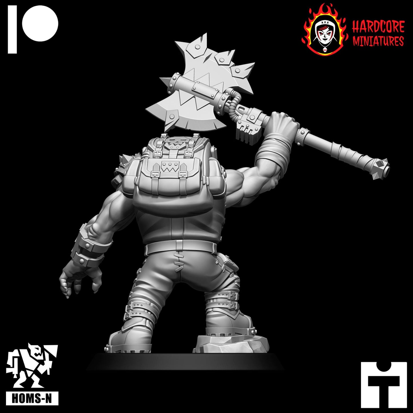 Brit Orcs Noble Big Officer - Hardcore Miniatures - Modular Ork Boyz