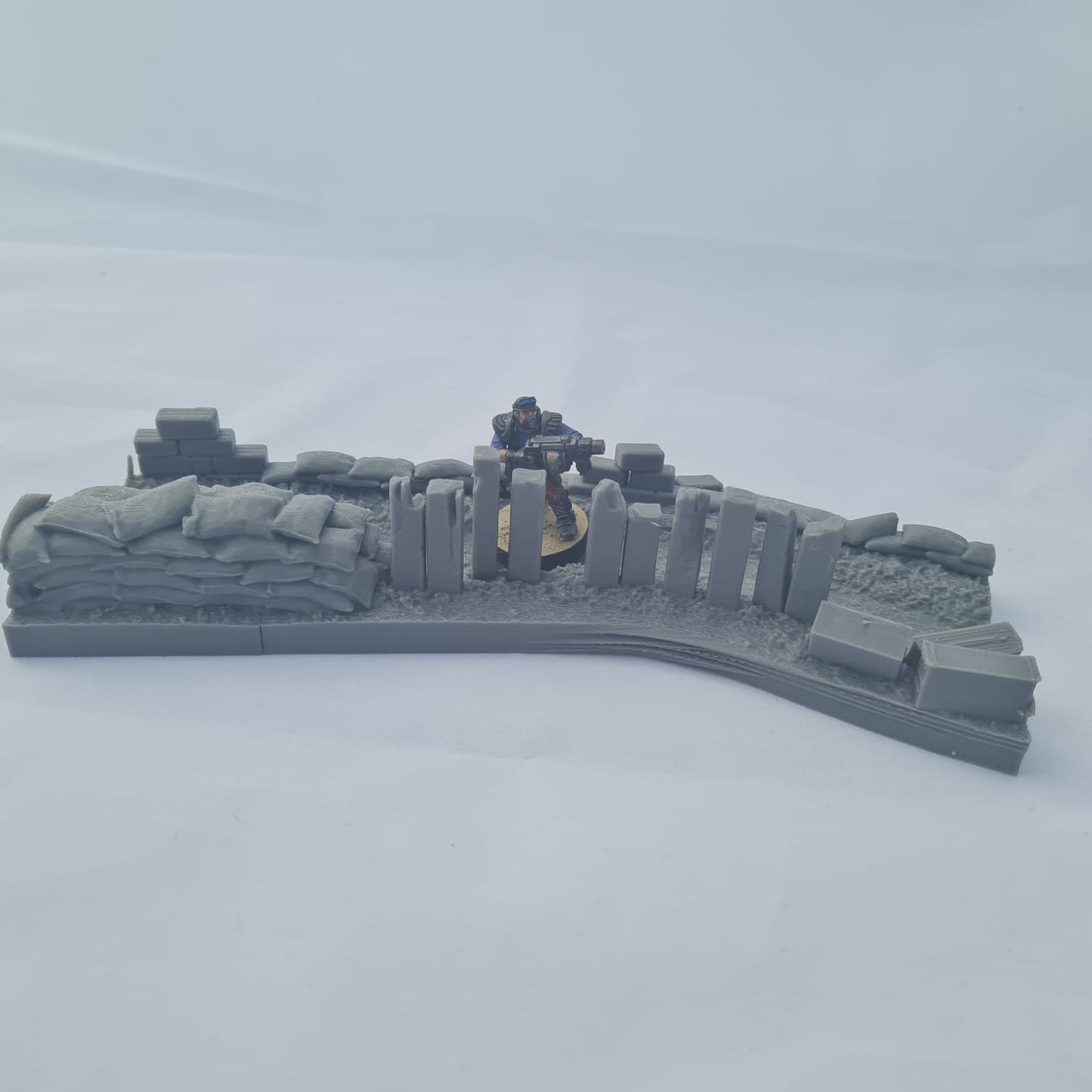 Light Trench Run Through - Terrain - Tabletop Industrial Miniature Wargaming Terrain for Warhammer 40k, Necromunda, Kill Team, Bolt Action