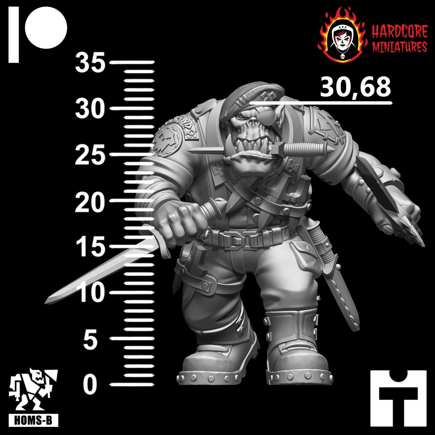 Brit Ork Kommando Squad - Hardcore Miniatures - Modular Ork Boyz