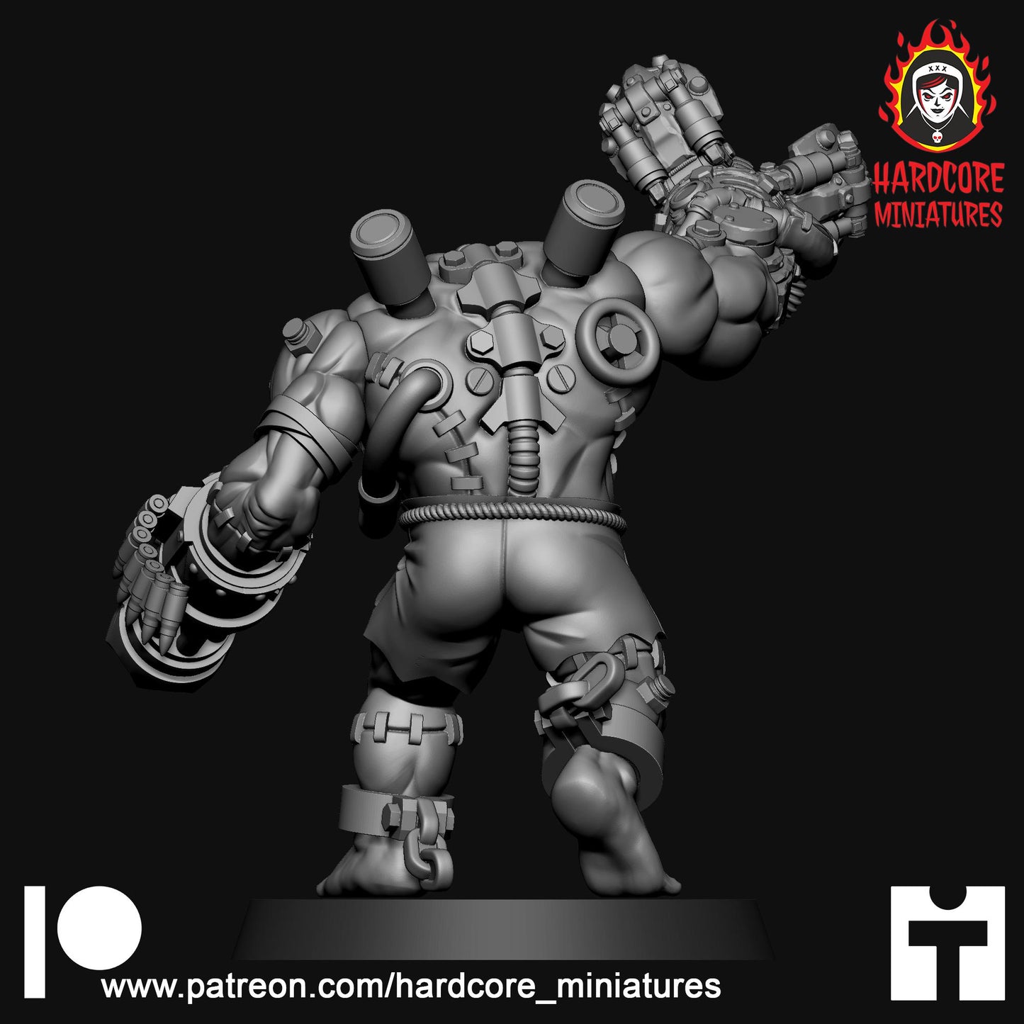 Frankenork Space Orc of the Skull Gang - Orkaz Ork Orc Boyz Big Tootha - Nobz, Shoota Boys - Patrol of Combat - Hardcore Miniatures