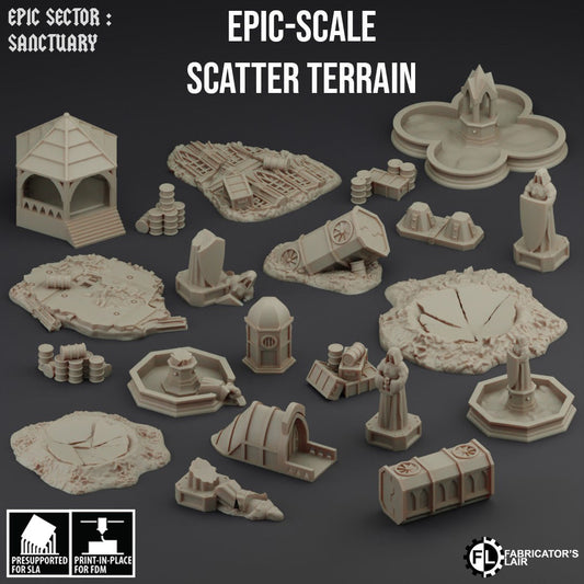 Ruined City Scatter Terrain - Epic Scale - Imperialis Legions - Titanicus