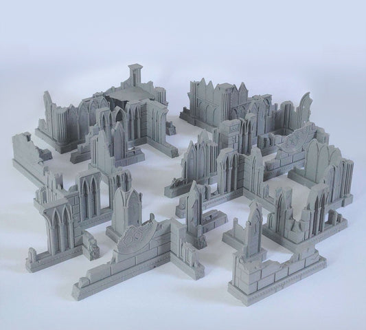 Retro Gothic Ruins, 20 Piece Set.