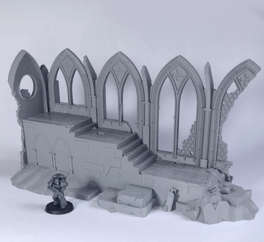 Retro Ruined Cathedral