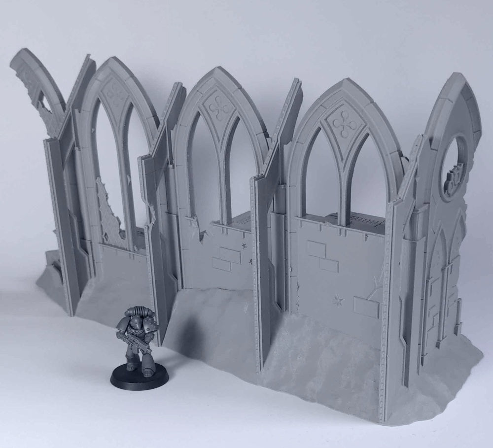 Retro Ruined Cathedral