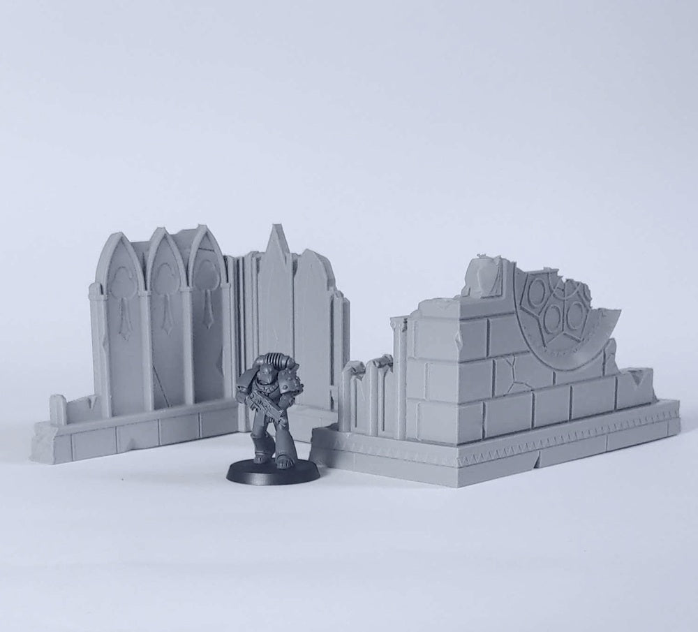 Retro Gothic Ruins, 20 Piece Set.
