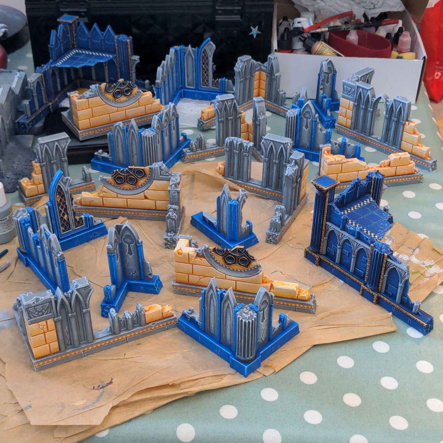 Retro Gothic Ruins, 20 Piece Set.