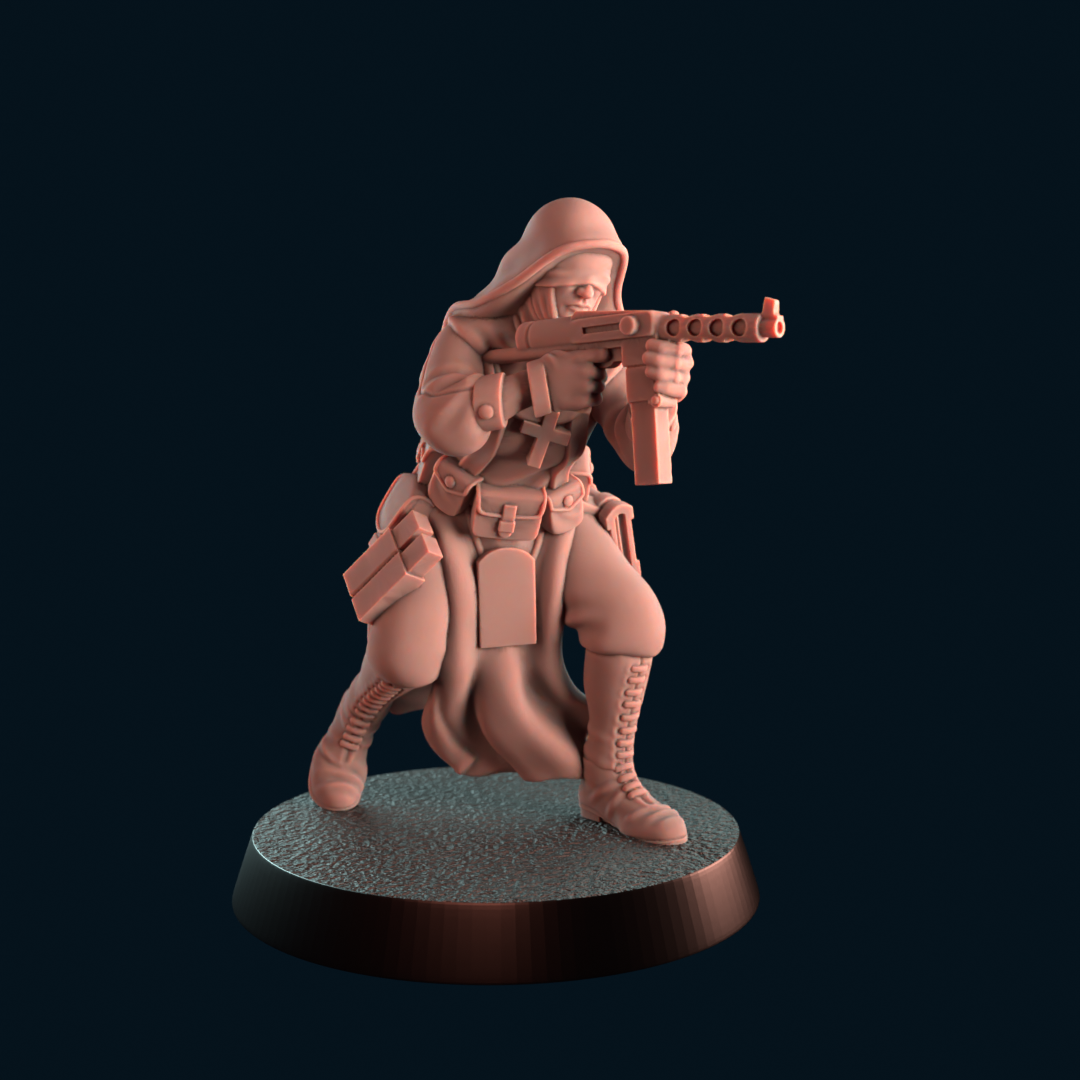 2 x SMG Nun - Antioch - Trench Crusade Proxy