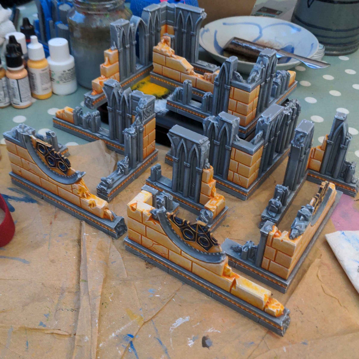 Retro Gothic Ruins, 20 Piece Set.