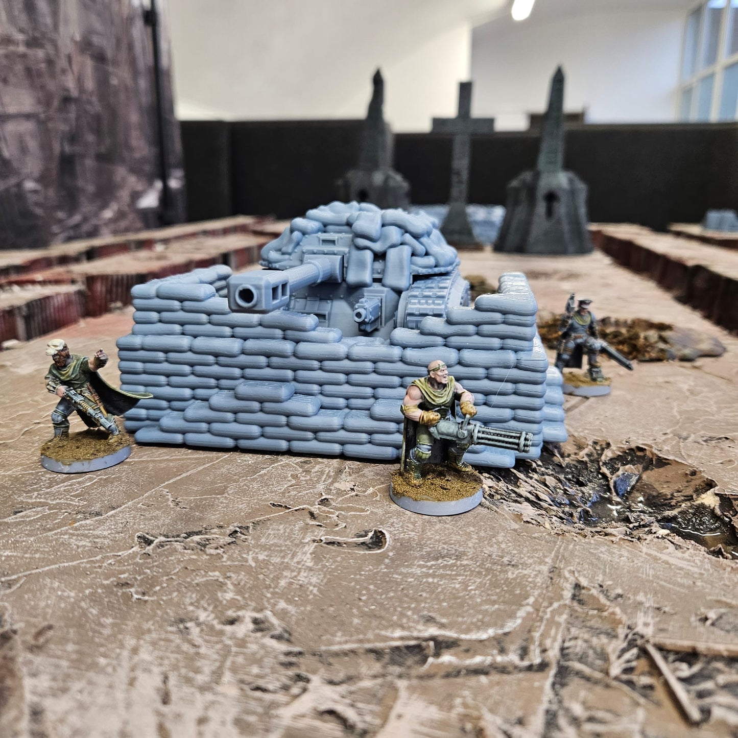 Medium Tank with Sandbag Fortifications - FDM Printed.