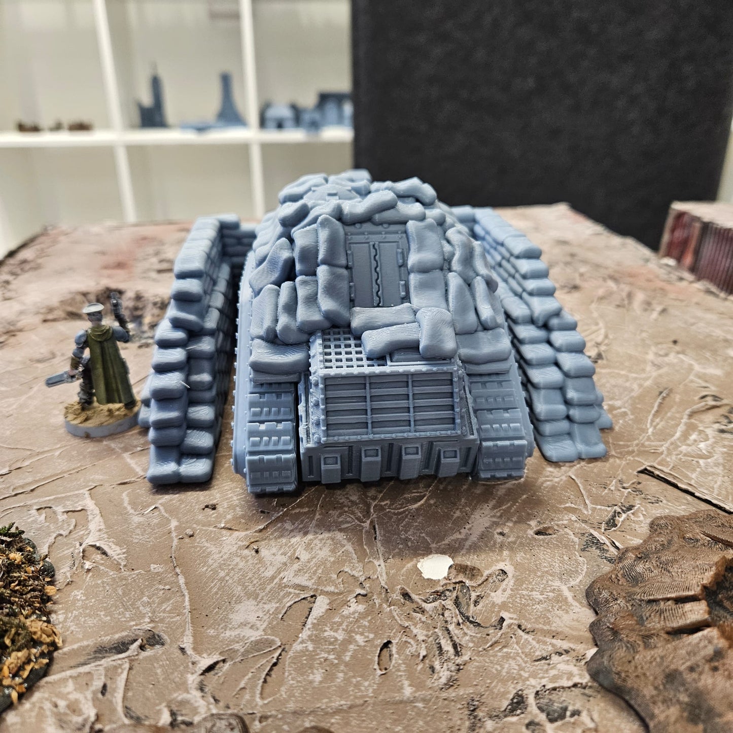 Medium Tank with Sandbag Fortifications - FDM Printed.