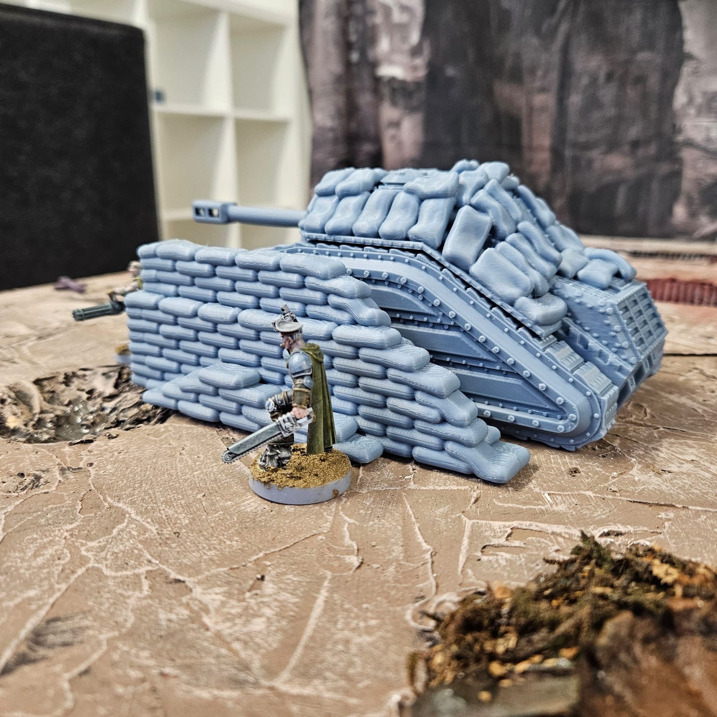 Medium Tank with Sandbag Fortifications - FDM Printed.