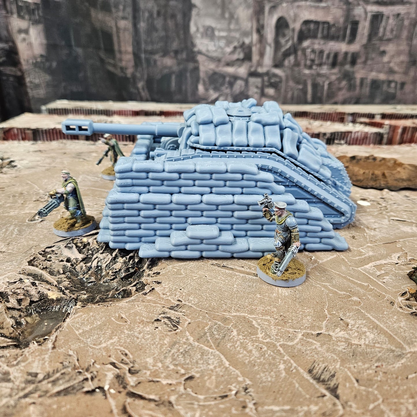 Medium Tank with Sandbag Fortifications - FDM Printed.