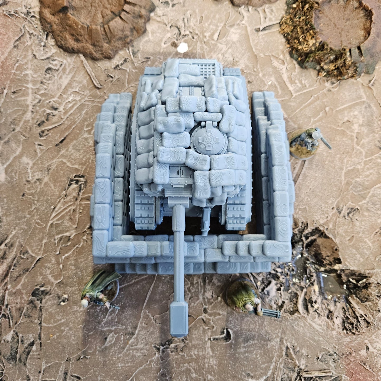 Medium Tank with Sandbag Fortifications - FDM Printed.
