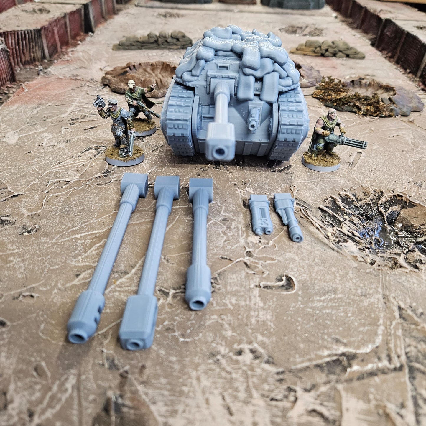 Medium Tank with Sandbag Fortifications - FDM Printed.