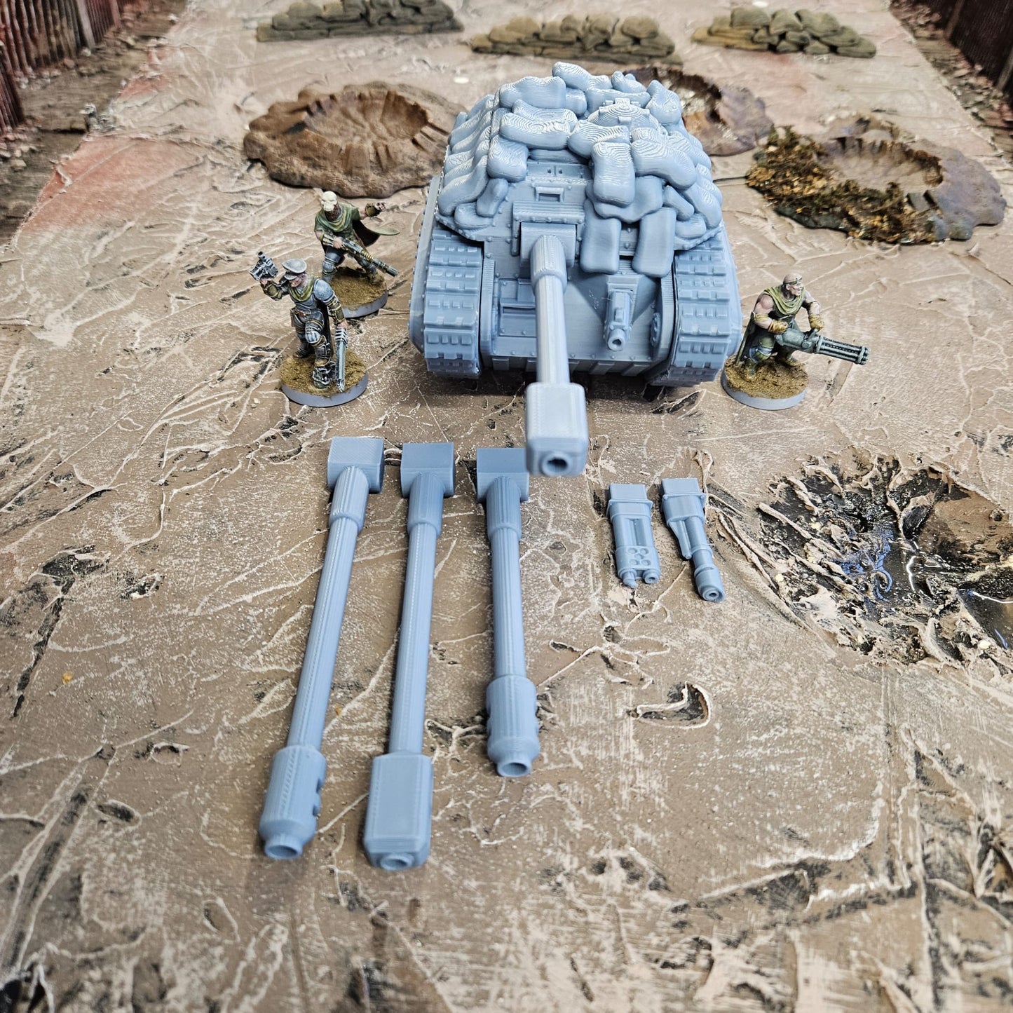 Medium Tank with Sandbag Fortifications - FDM Printed.