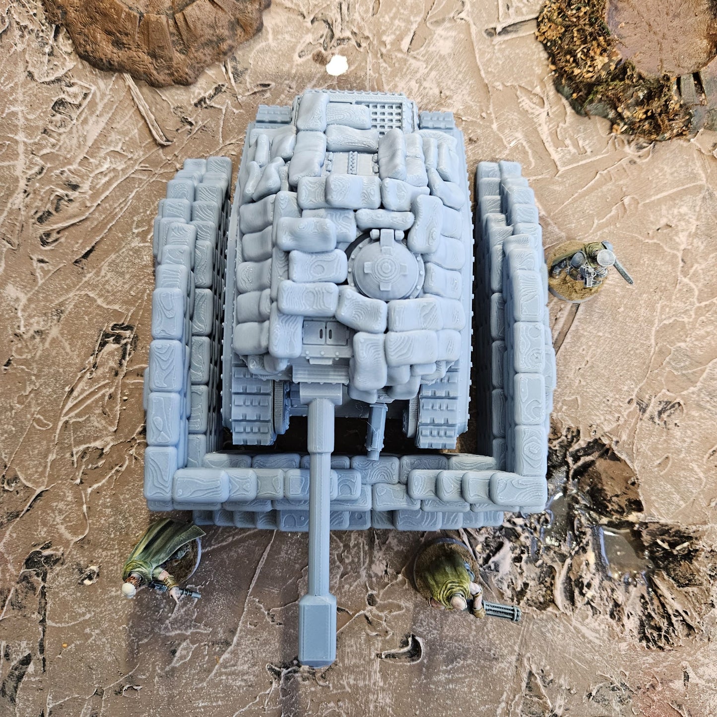Medium Tank with Sandbag Fortifications - FDM Printed.