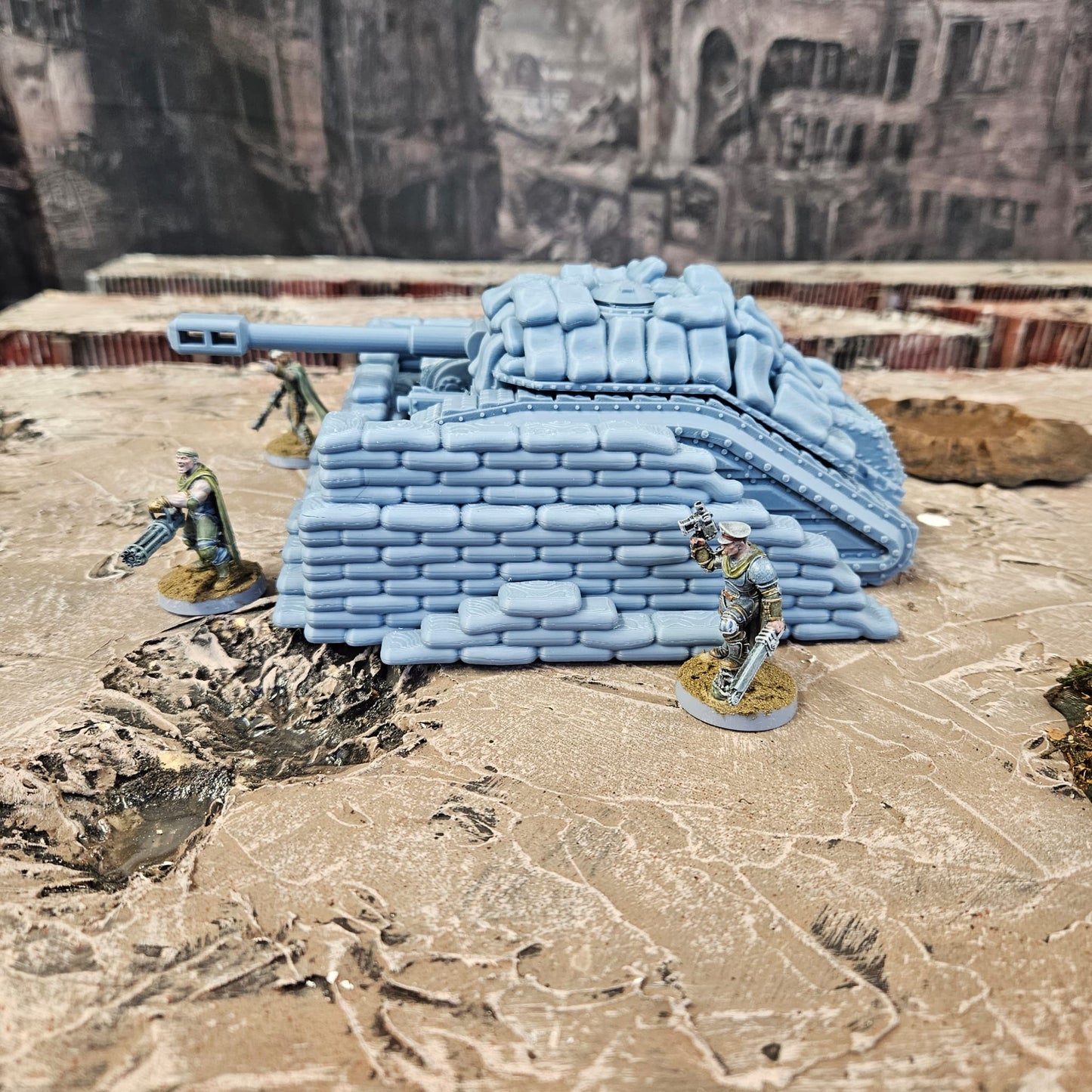 Medium Tank with Sandbag Fortifications - FDM Printed.