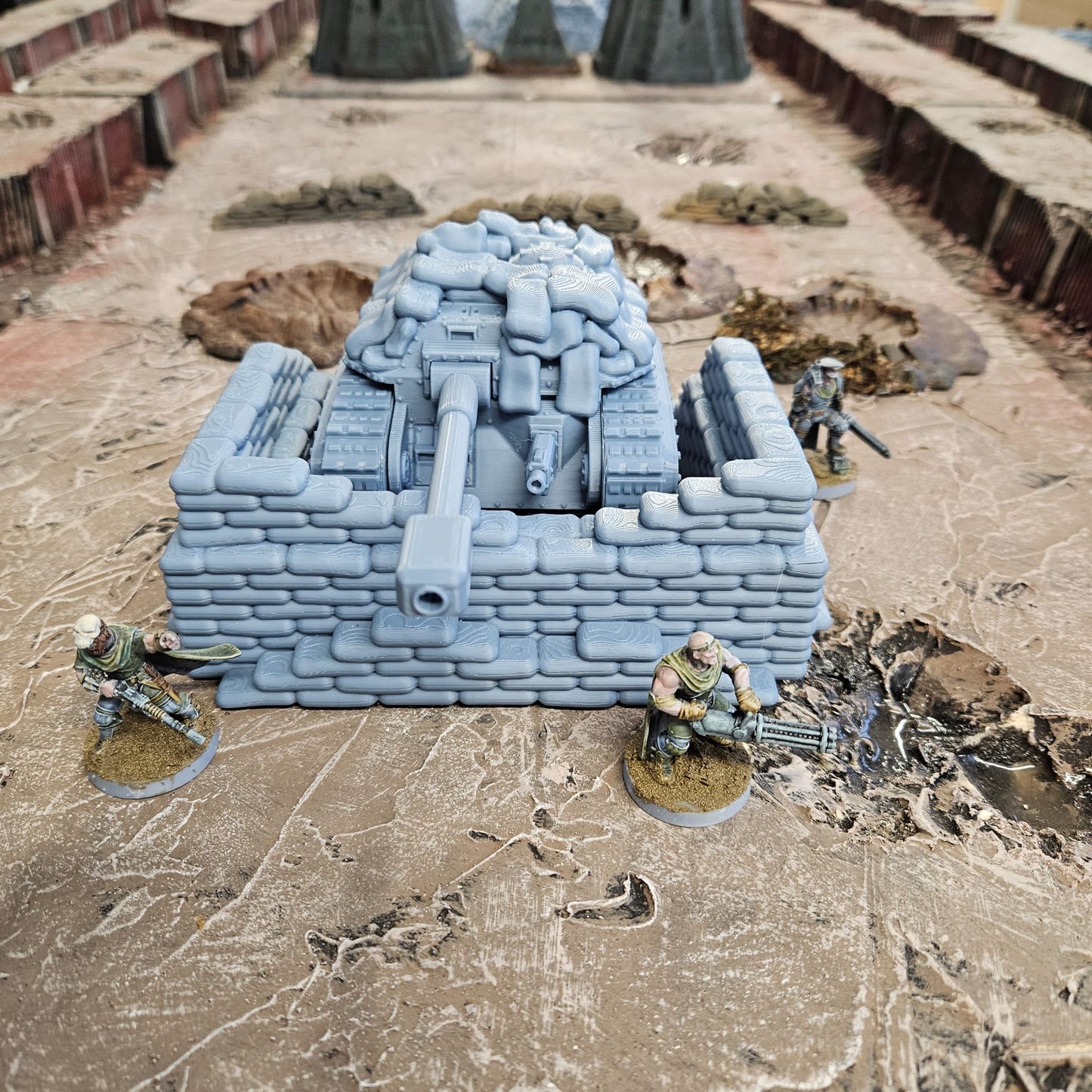 Medium Tank with Sandbag Fortifications - FDM Printed.